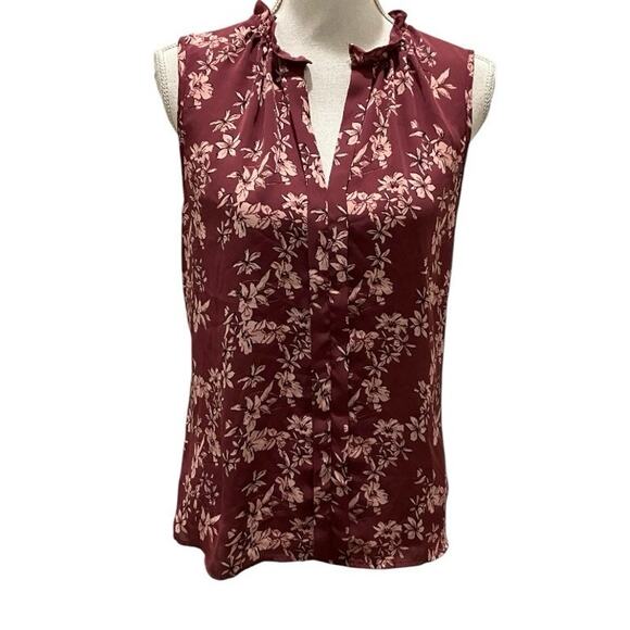 41 Hawthorn Rose Floral Sleeveless Top Medium - Picture 1 of 3